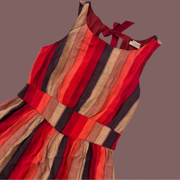 Urban Outfitters Cooperative Striped Bow Back Dress - Size 4 - Picture 3 of 5